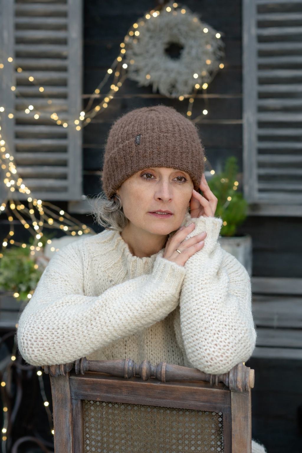 Czapka z alpaki i merynosa