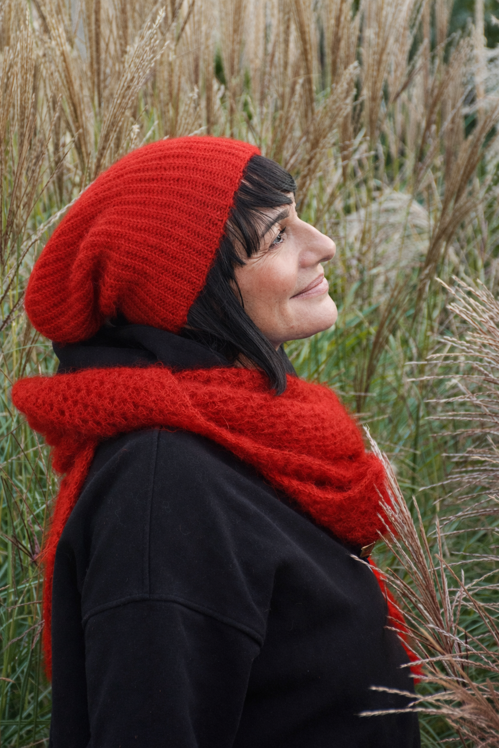 Chusta ażurowa z surii alpaki