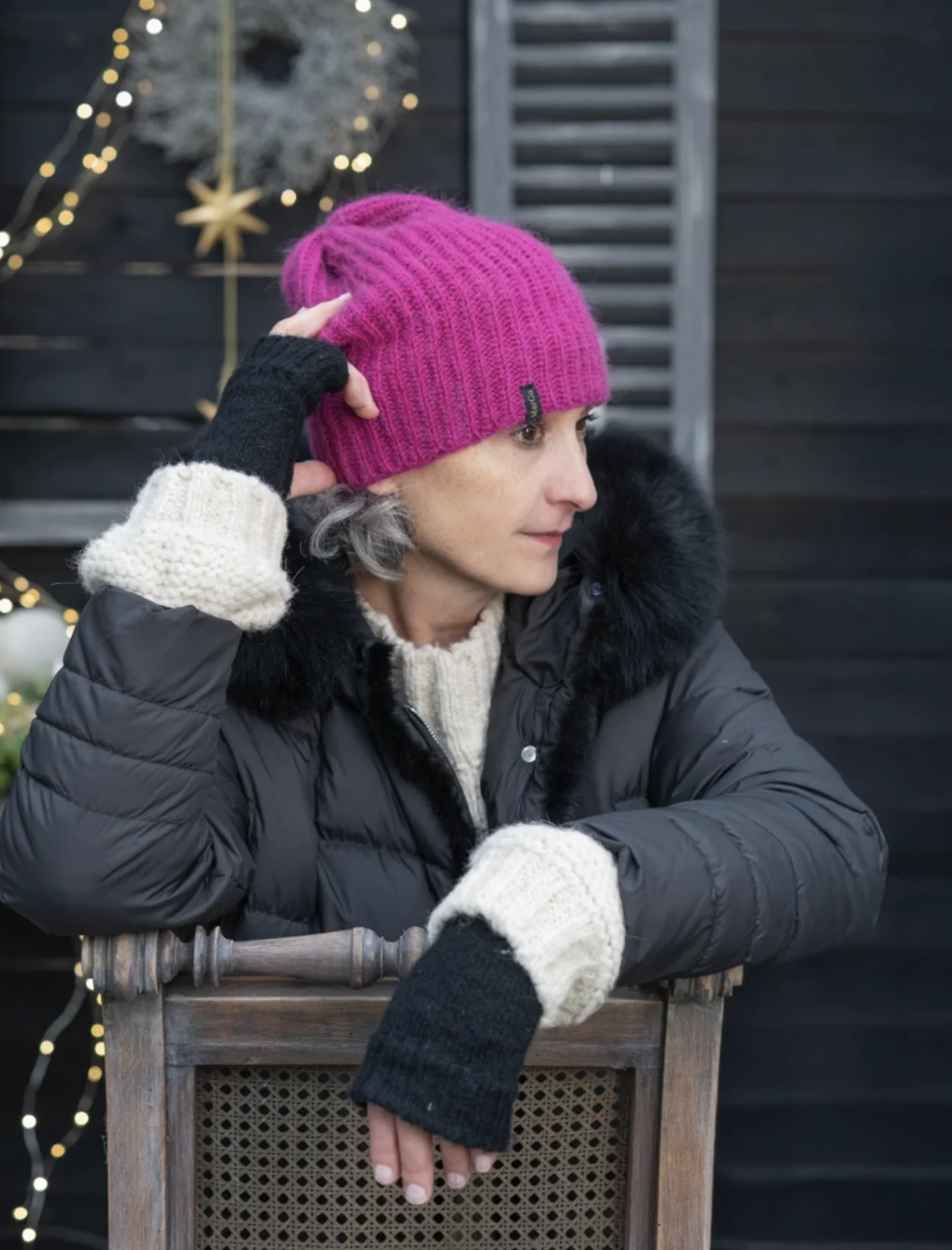 Czapka z alpaki i merynosa