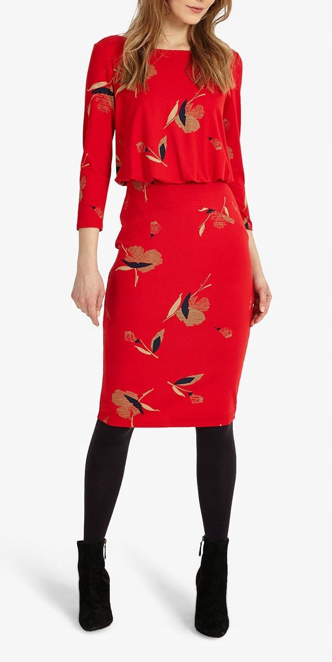 Sukienka czerwona ołówkowa Phase Eight